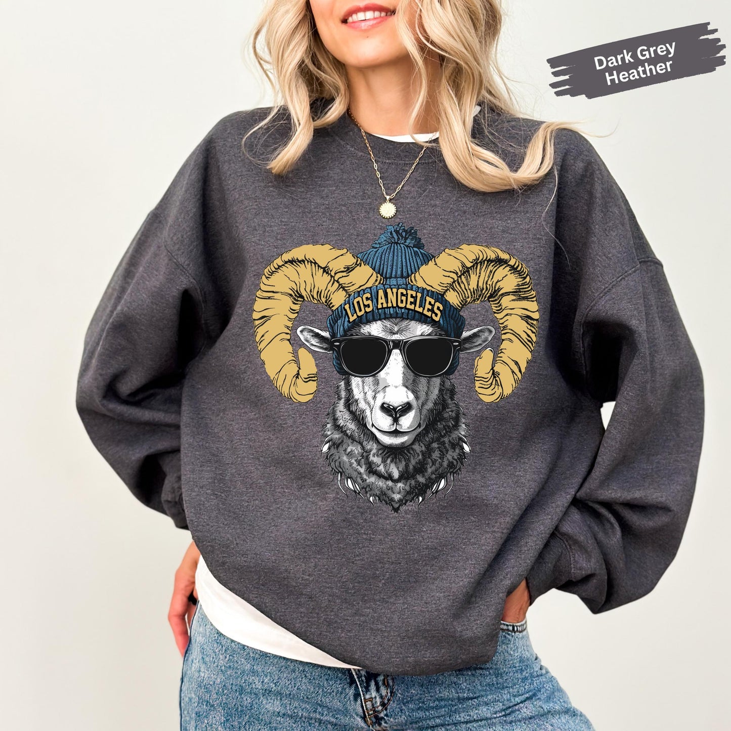 Los Angeles Team Mascot Sweatshirt, Los Angeles Football Sweatshirt, Game Day Sweatshirt, LA Game Day Sweatshirt, Retro LA Fan T-Shirt