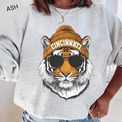 Cincinnati Tigers Sweatshirt, Retro Cincinnati Game Day Sweatshirt, Cincinnati Mascot Sweatshirt, Trendy Game Day Gift Tee, Sports Fan Tee