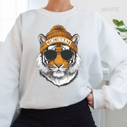 Cincinnati Tigers Sweatshirt, Retro Cincinnati Game Day Sweatshirt, Cincinnati Mascot Sweatshirt, Trendy Game Day Gift Tee, Sports Fan Tee