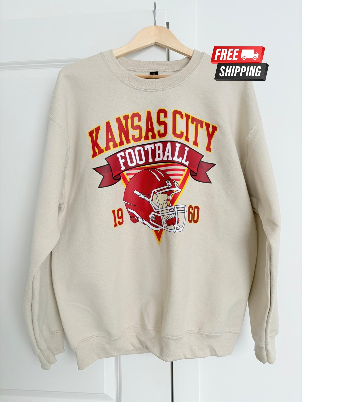 Kansas City Football 90s Style Shirt, Vintage Kansas City Football Crewneck Sweatshirt, Football Shirt, Kansas City Fan Gifts