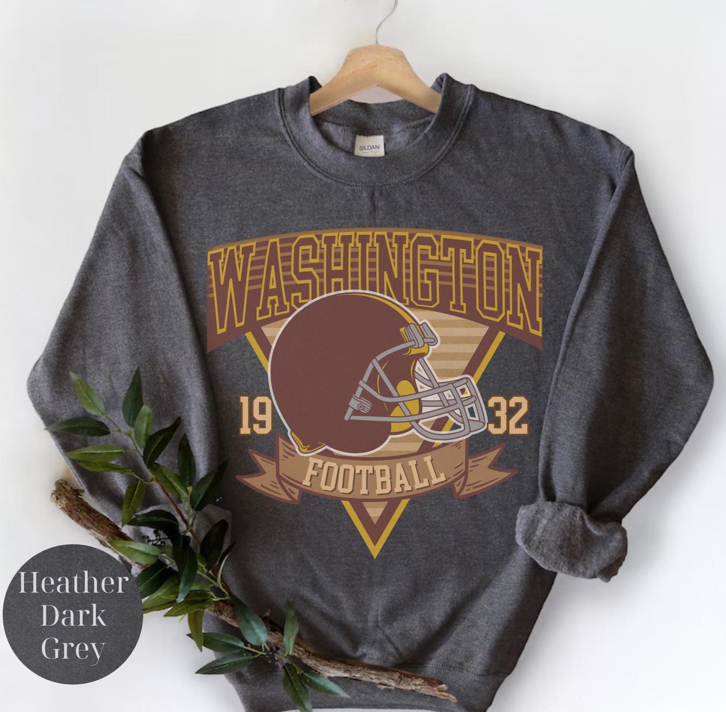 Washington Football 90s Style Sweatshirt, Washington Crewneck Commander Shirt, Washington Fan Gift, Sunday Football Shirt, Game Day