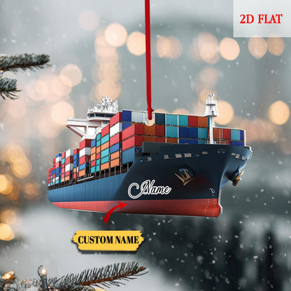 Custom Name Cruise 2D Acrylic Ornament, Ocean Liner Decoration, Cruise Gift, Acrylic ornament, Cruise Ship, Travel Christmas Ornament