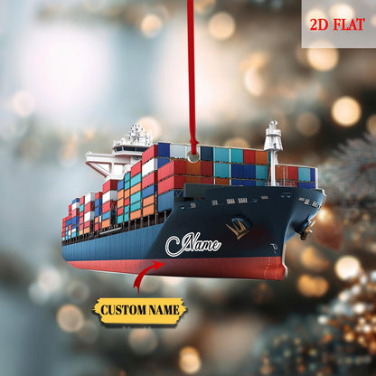Custom Name Cruise 2D Acrylic Ornament, Ocean Liner Decoration, Cruise Gift, Acrylic ornament, Cruise Ship, Travel Christmas Ornament