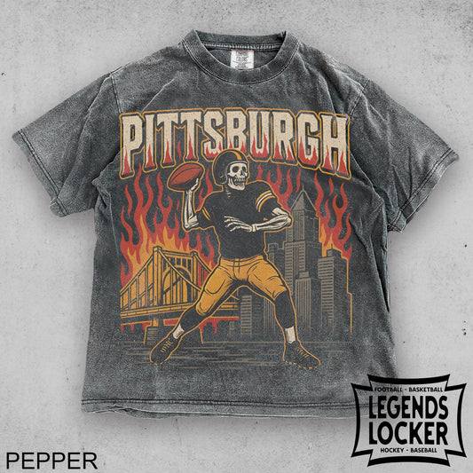 Retro Pittsburgh Football T-Shirt, Vintage Steel City Football Tee, Old School Game Day Shirt, Sunday Football Fan Gift Apparel
