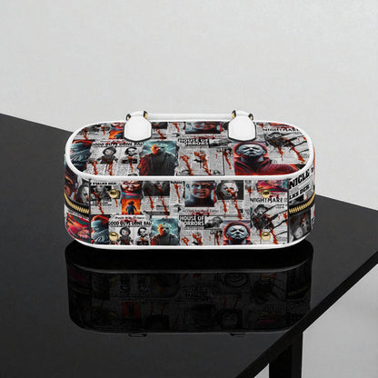 The Horror Gazette Small Handbag | Top Handle Bag | Custom Horror Lovers Handbag | Spooky Season Crossbody Bag | Mini Bag