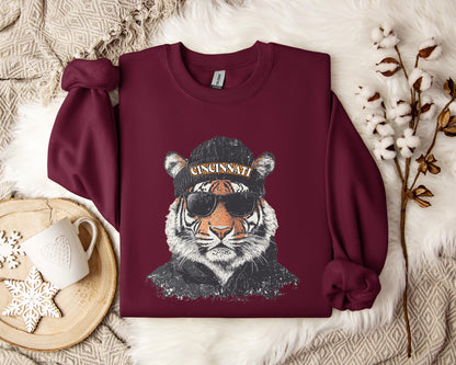 Vintage Style Cincinnati Football Sweatshirt ,Cincinnati Football Crewneck Hoddie,Football Sweater ,Cincinnati Fan, football fan