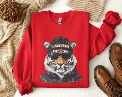 Vintage Style Cincinnati Football Sweatshirt ,Cincinnati Football Crewneck Hoddie,Football Sweater ,Cincinnati Fan, football fan