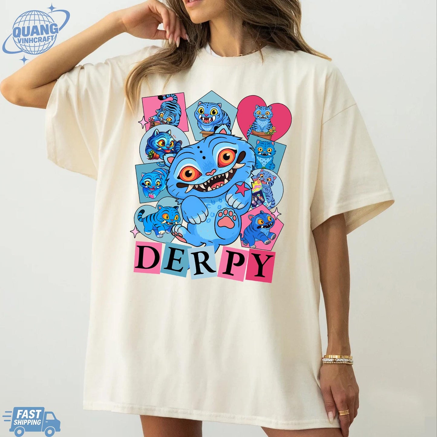 Kpop Demon Hunters Tiger Shirt, Merch Kpop Shirt, Hunters Tiger fan, Derpy Tiger And Bird Demon Hunter Tiger Tee,Kpop Demon Hunters Shirt