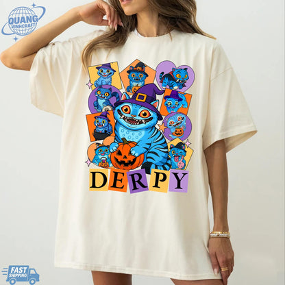 Kpop Demon Hunters Tiger Halloween Shirt, Merch Kpop Shirt, Hunters Tiger fan, Derpy Tiger And Bird Demon Hunter Tiger Tee,Cute Horror Tiger