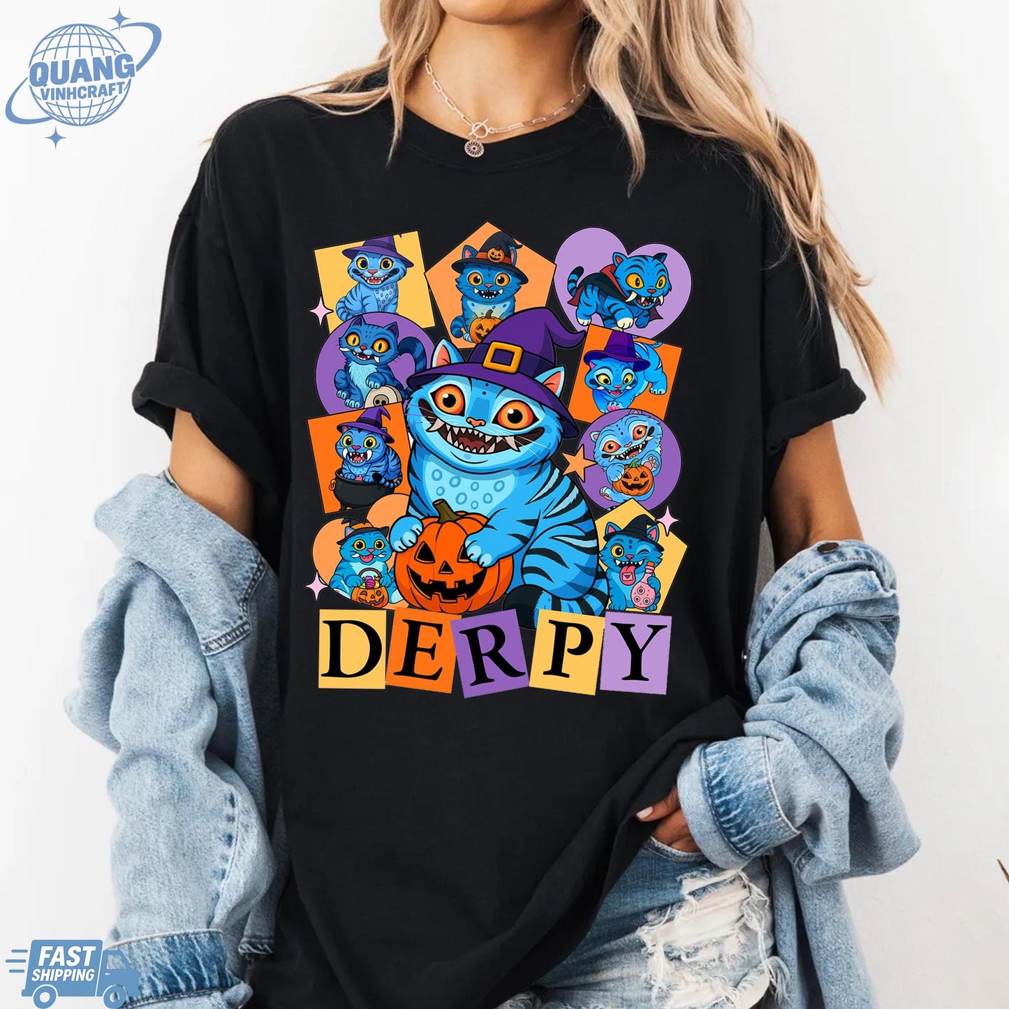 Kpop Demon Hunters Tiger Halloween Shirt, Merch Kpop Shirt, Hunters Tiger fan, Derpy Tiger And Bird Demon Hunter Tiger Tee,Cute Horror Tiger