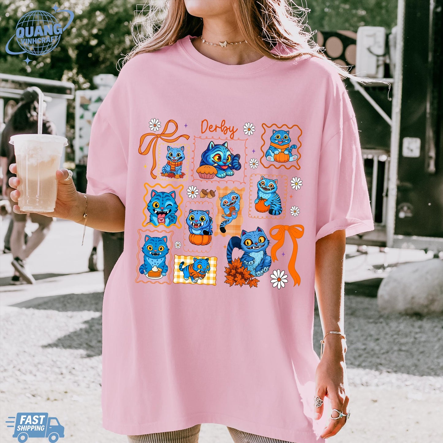 Kpop Demon Hunters Tiger Fall Shirt, Merch Kpop Shirt, Hunters Tiger fan, Derpy Tiger And Bird Demon Hunter Tiger Tee,Cute Horror Tiger