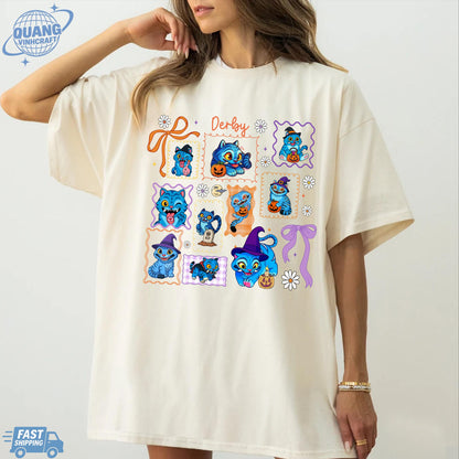 Kpop Demon Hunters Tiger Halloween Shirt, Merch Kpop Shirt, Hunters Tiger fan, Derpy Tiger And Bird Demon Hunter Tiger Tee,Cute Horror Tiger