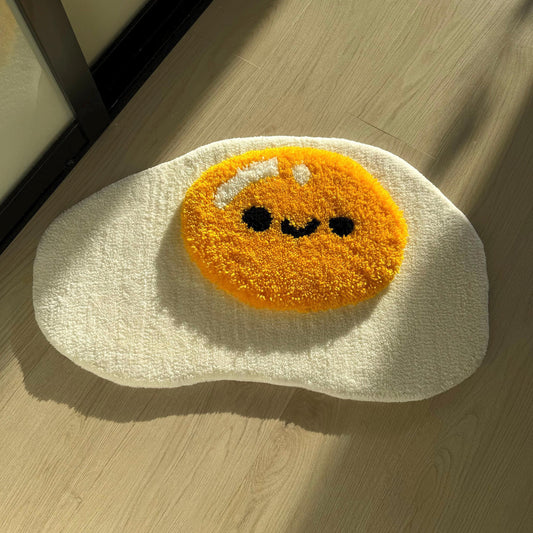 Handmade Tufted Egg Rug: Fluffy Home Decor Gift