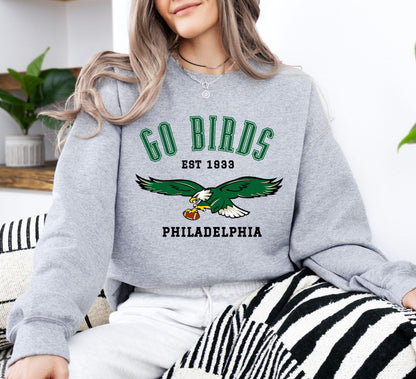 Graphic Philadelphia Mascot Football Sweatshirt, Game Day Gift Shirt, Philadelphia Football Fan Tee, Retro Philadelphia, Sport Mascot Gifts