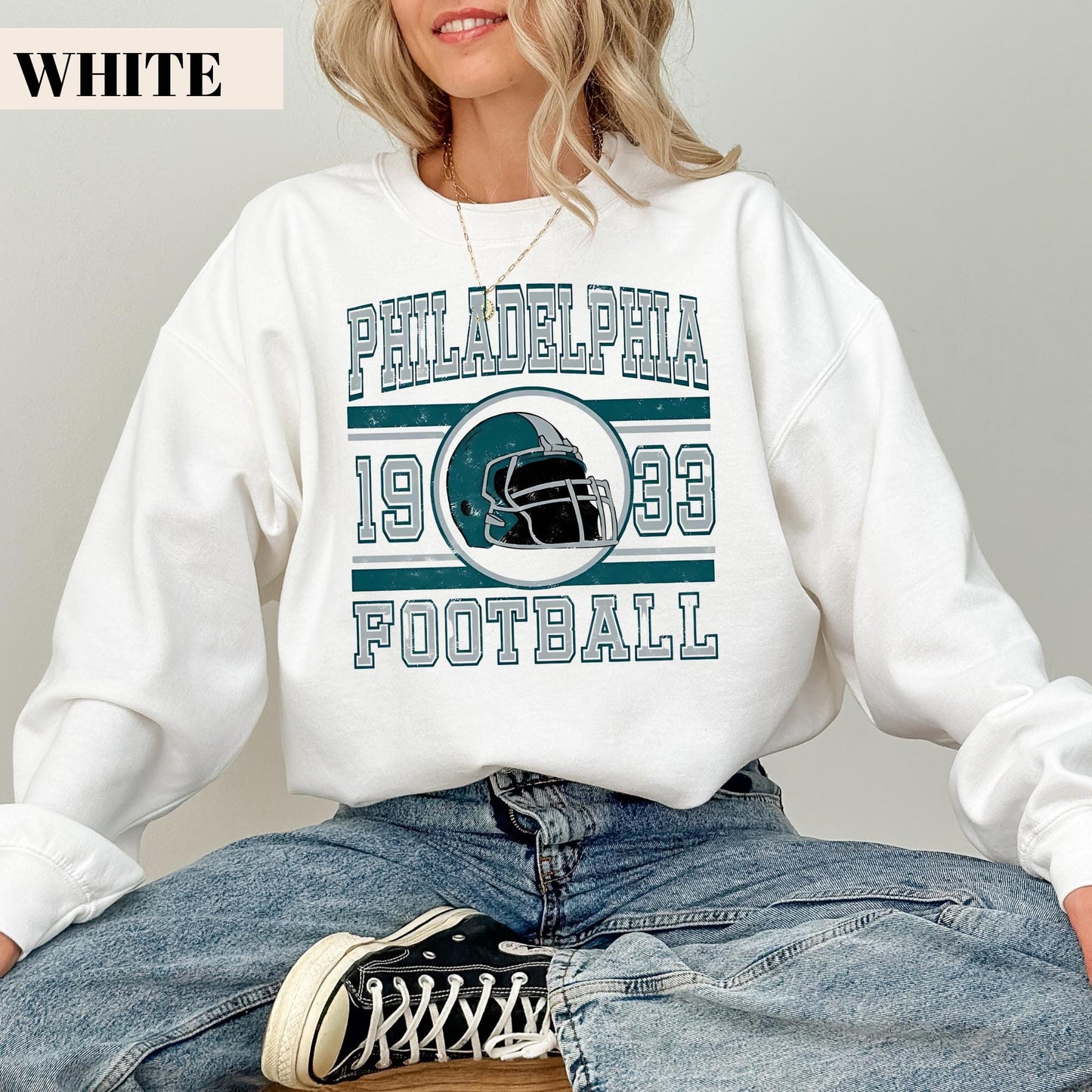 Philadelphia Eagles Crewneck Sweatshirt: Jason Kelce, Comfort Colors Tee