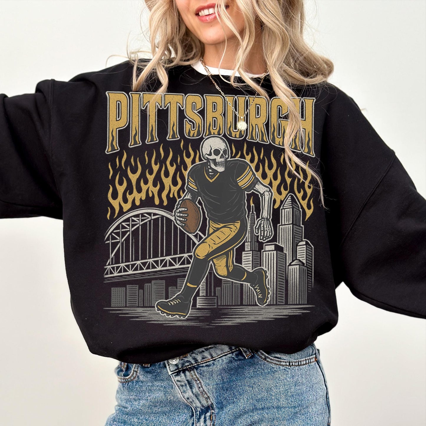 Pittsburgh Football Retro Style Shirt, Pittsburgh Sweatshirt, Graphic Tee Gift For Football Fan Sports, Game Day Shirt, Pittsburgh Fan