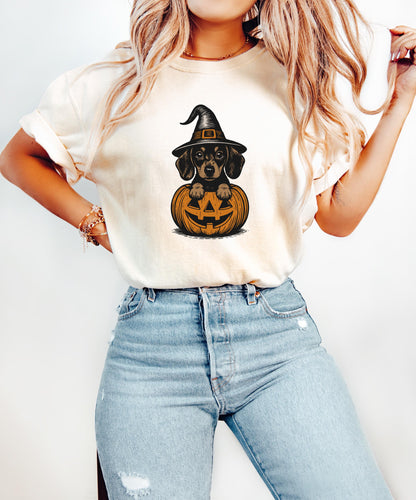 Comfort Colors® Dachshund Shirt, Halloween Dachshund Shirt, Halloween Cute Dog Shirt, Cute Dogs Halloween Shirt, Funny Halloween Shirt