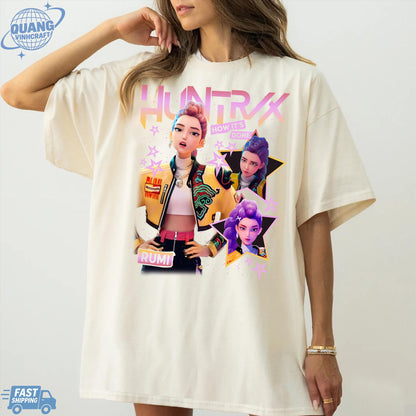 Rumi Kpop Shirt, Rumi Bootleg Fan T-Shirt, Kpop Demon Hunters Tee, gift For Fan Shirt, Gift for Huntrix fan Shirt