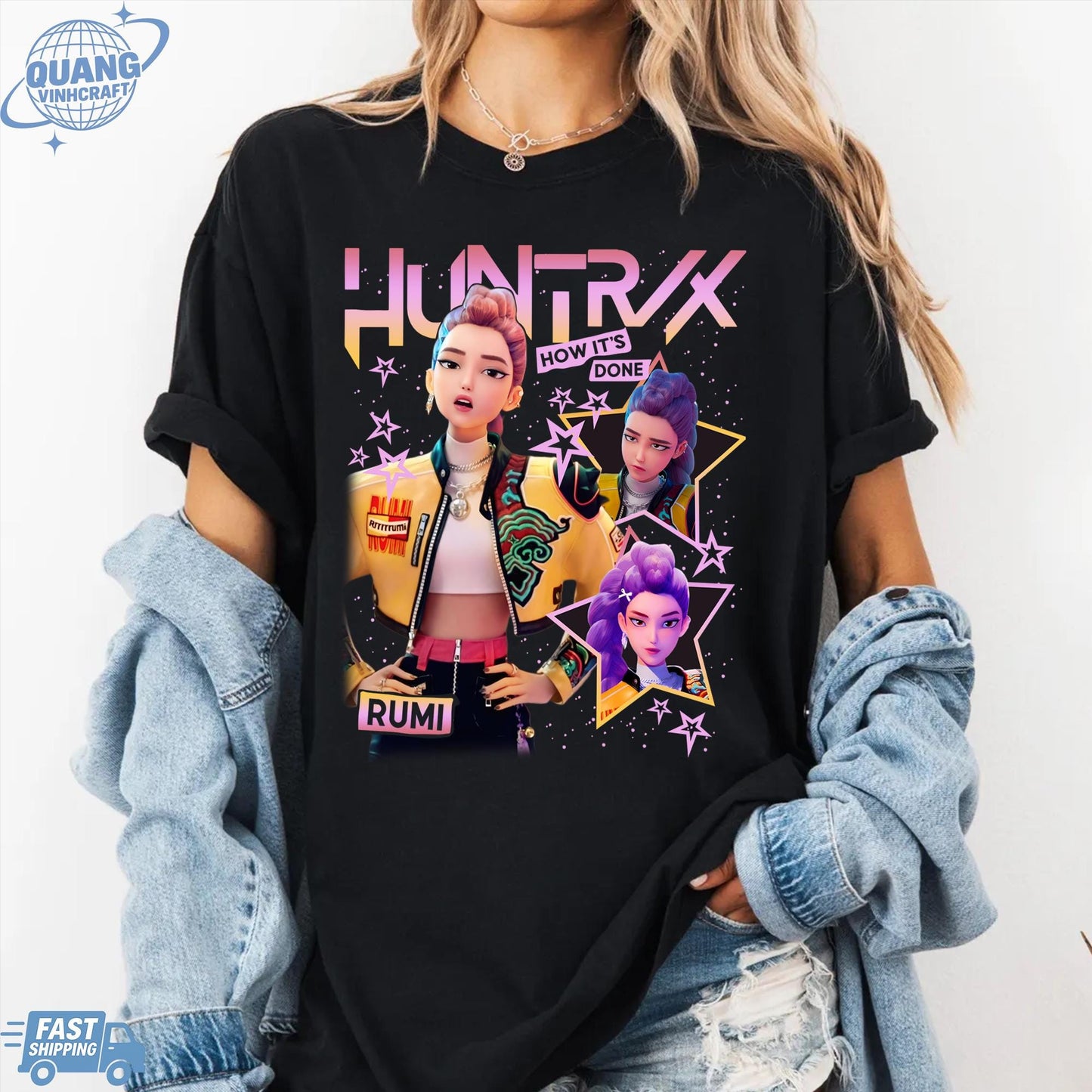Rumi Kpop Shirt, Rumi Bootleg Fan T-Shirt, Kpop Demon Hunters Tee, gift For Fan Shirt, Gift for Huntrix fan Shirt