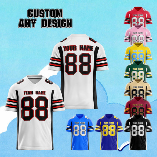 Custom Football Jersey: Personalized Team Name & Number, Recycled Fabric