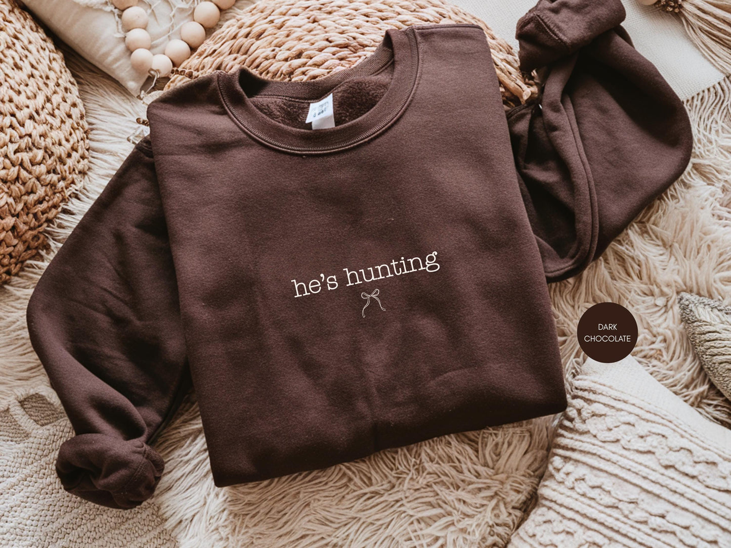 Hunting season, He's Hunting Sweatshirt, hunting season shirt, deer hunting season, duck hunting shirt, Abandoned Hunting Wife Sweatshirts