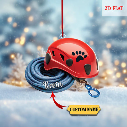 Personalized Rock Climbing 2D Flat Acrylic Ornament, Rock Climbing Ornament, Moutain Climbing Xmas, Christmas Gift For Climbing Lover