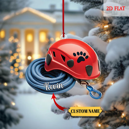 Personalized Rock Climbing 2D Flat Acrylic Ornament, Rock Climbing Ornament, Moutain Climbing Xmas, Christmas Gift For Climbing Lover