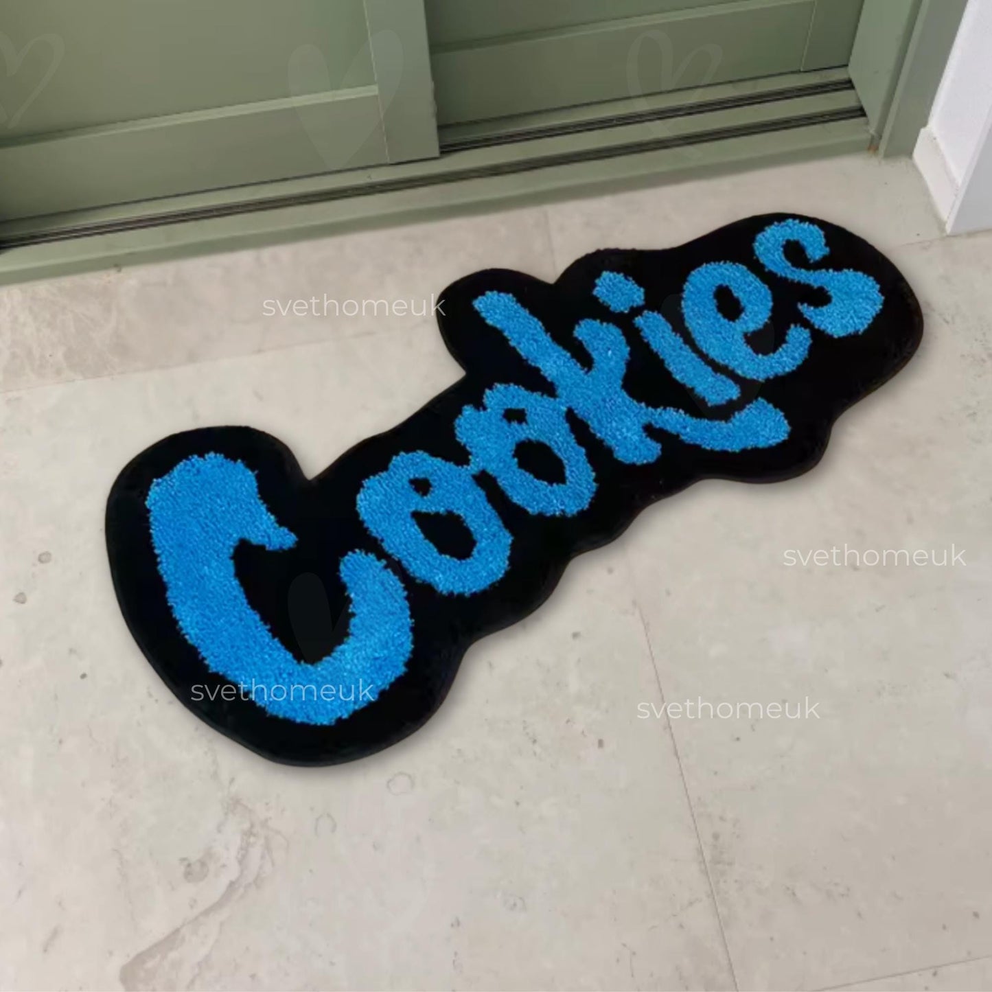 Cookies inspired rug piece for wall or floor