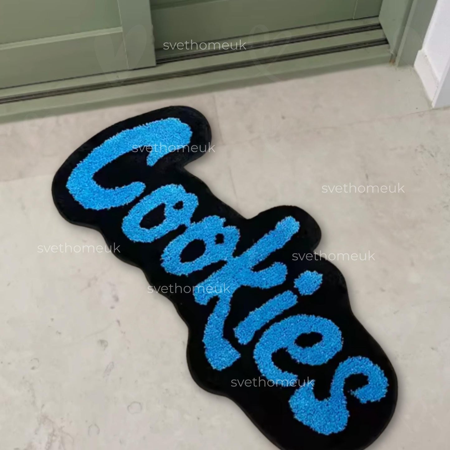 Cookies inspired rug piece for wall or floor