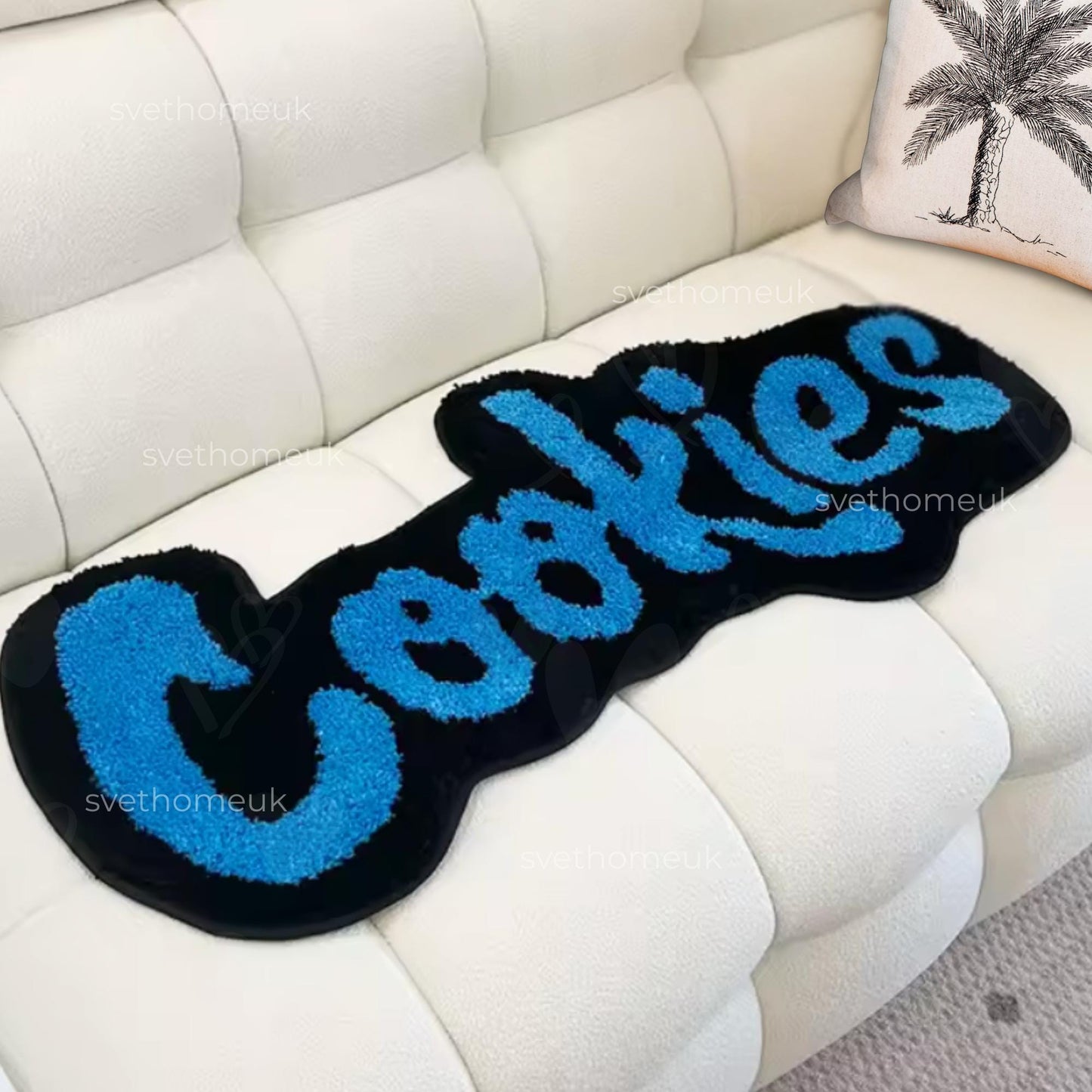 Cookies inspired rug piece for wall or floor