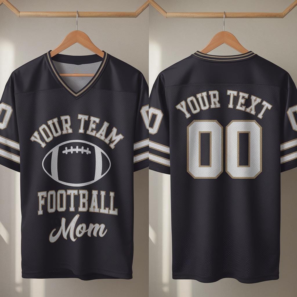 Personalized Football Mom Jersey, America Football Jersey, Football Season Shirt, Game Day Jersey, Football Jersey, Football Jersey for Moms
