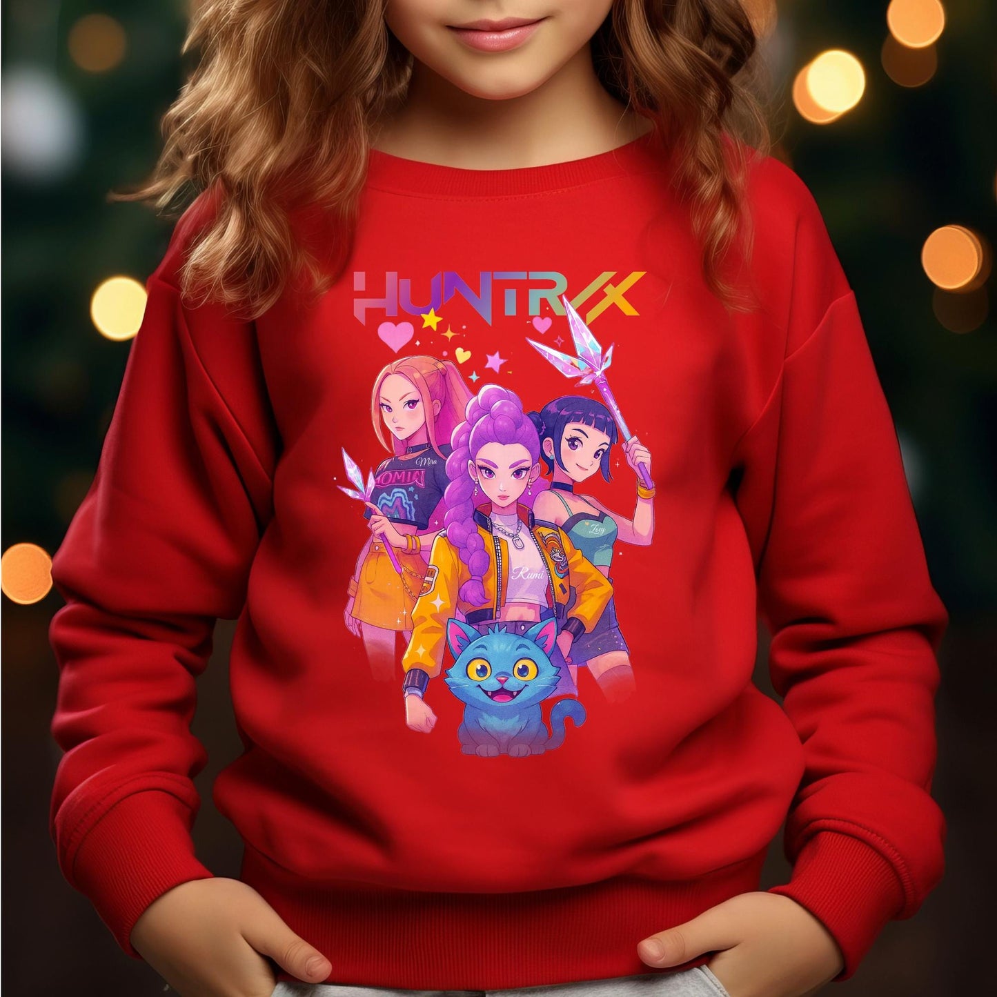 Kpop Demon Hunters Kids Shirt, Huntrix Girl T-Shirt, Kpop idol group Shirt, Mira, Rumi, Joey Shirt,Demon Hunter Merch, Gift