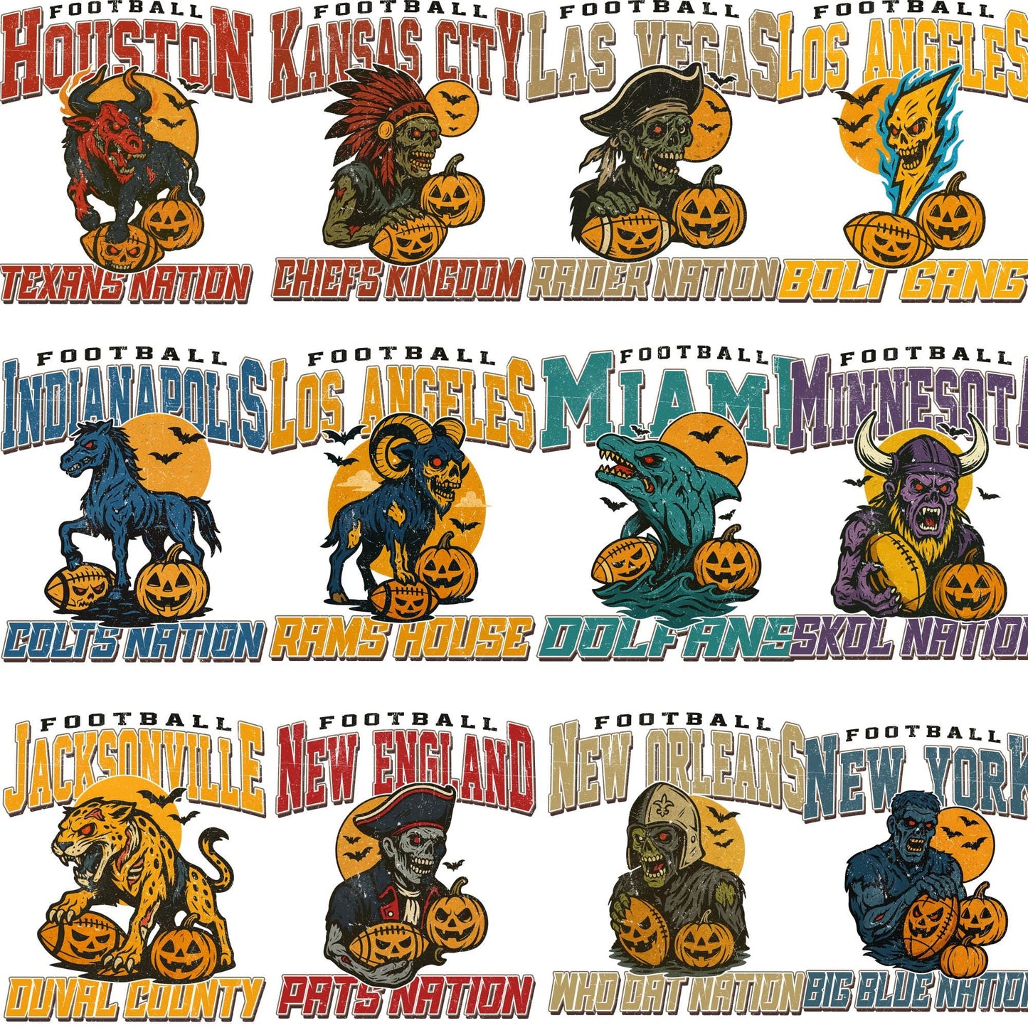 Vintage Style Football Shirt | Retro Halloween Graphic Tee | Spooky Fall Shirt | Custom Football Team Shirt | Gift for Football Fans - White