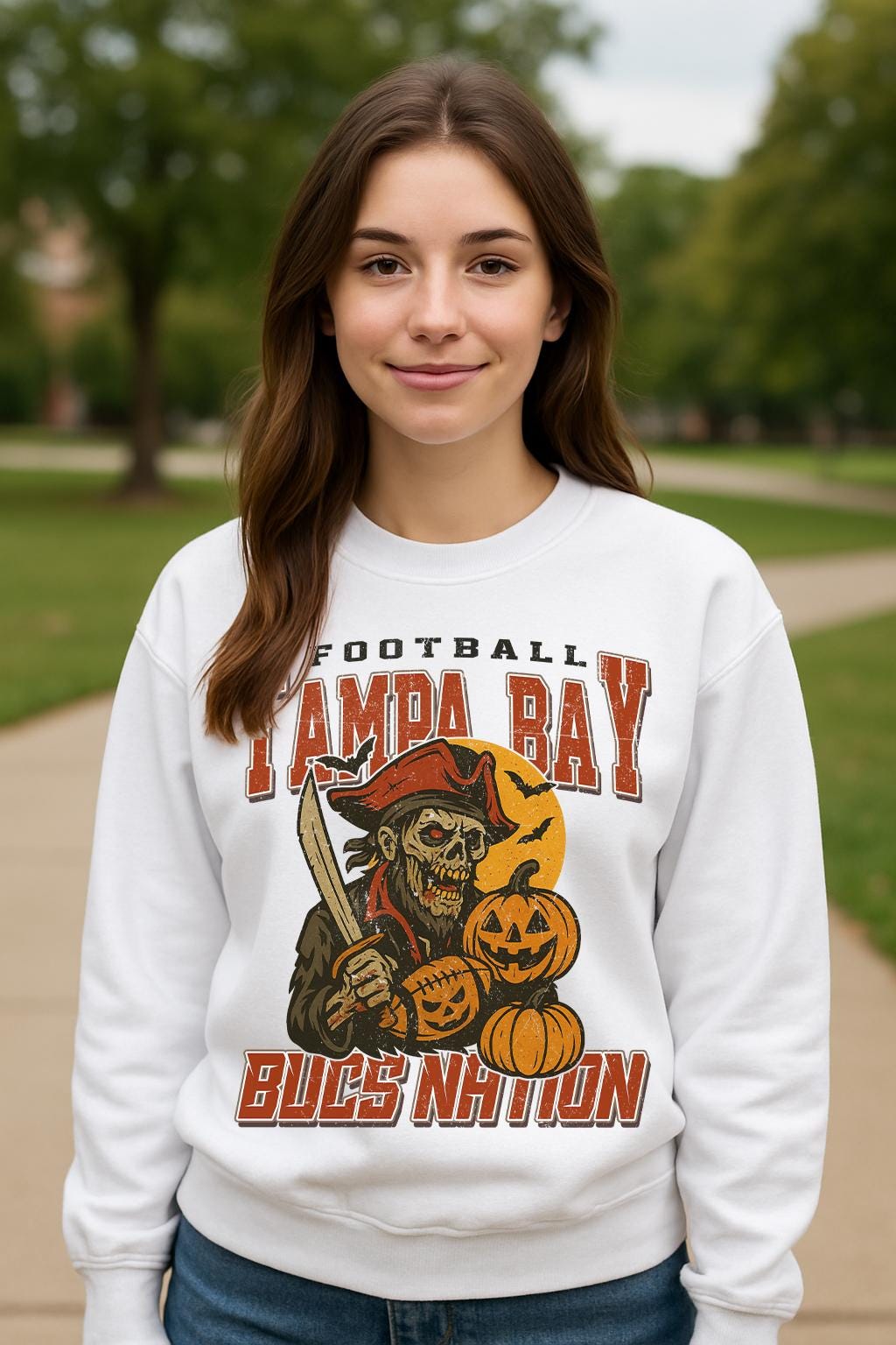 Vintage Style Football Shirt | Retro Halloween Graphic Tee | Spooky Fall Shirt | Custom Football Team Shirt | Gift for Football Fans - White