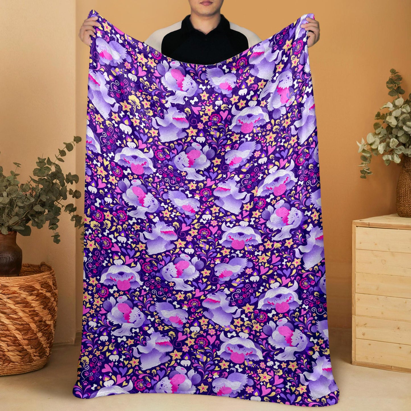 Greavard Fleece Blanket, Cozy Throw Blanket, Soft Cotton Family Blanket, Greavard Blanket Gifts