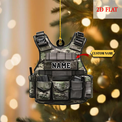 Personalized Military Uniform 2D Flat Acrylic Ornament, Military Gift 2D Flat Ornament, Veteran Military, Veteran Gifts, Military Dad Gift