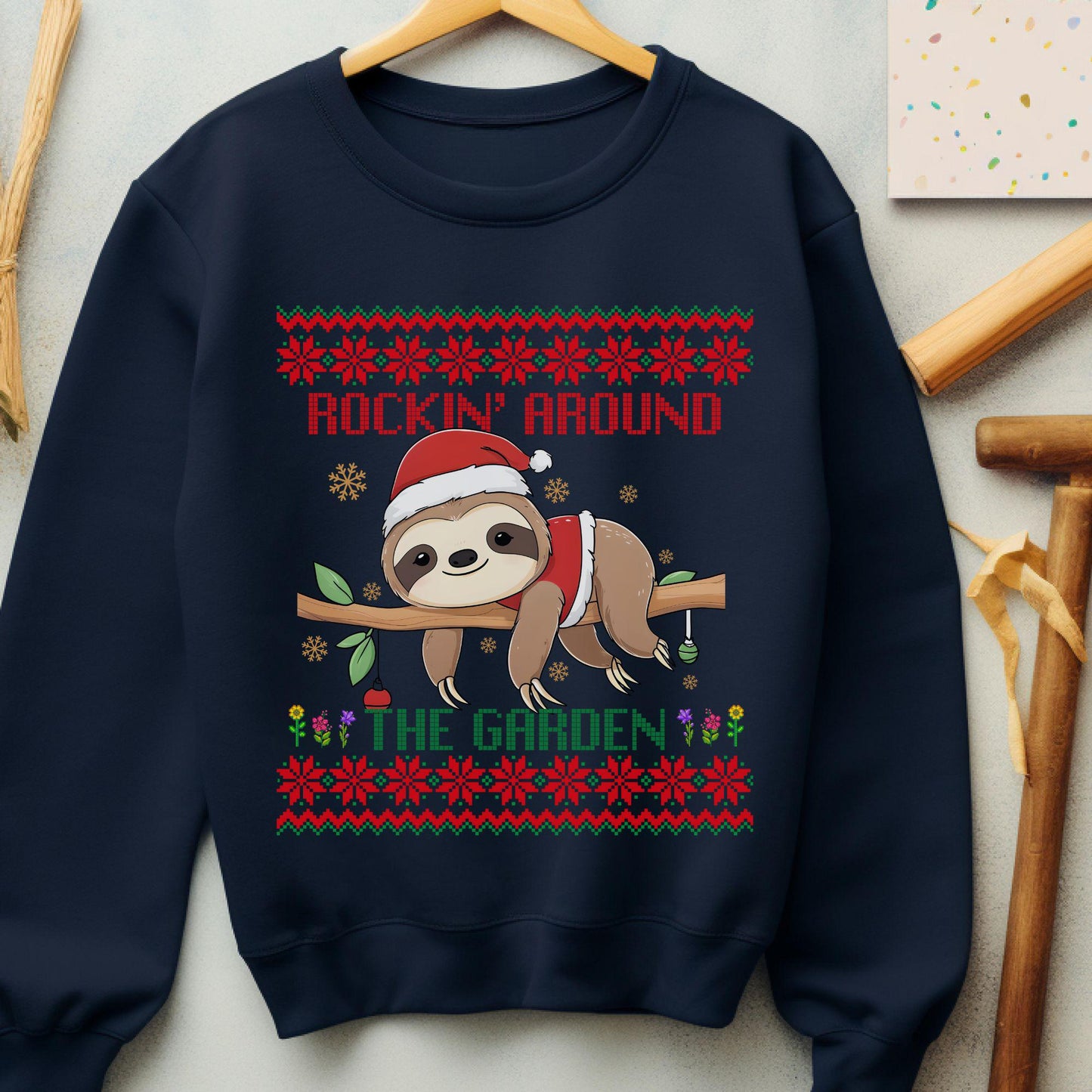 Rockin' Around the Christmas Tree Shirt Crazy Plant Lady Ugly Christmas Funny Skeleton Shirt Plant Lover Gift For Gardener