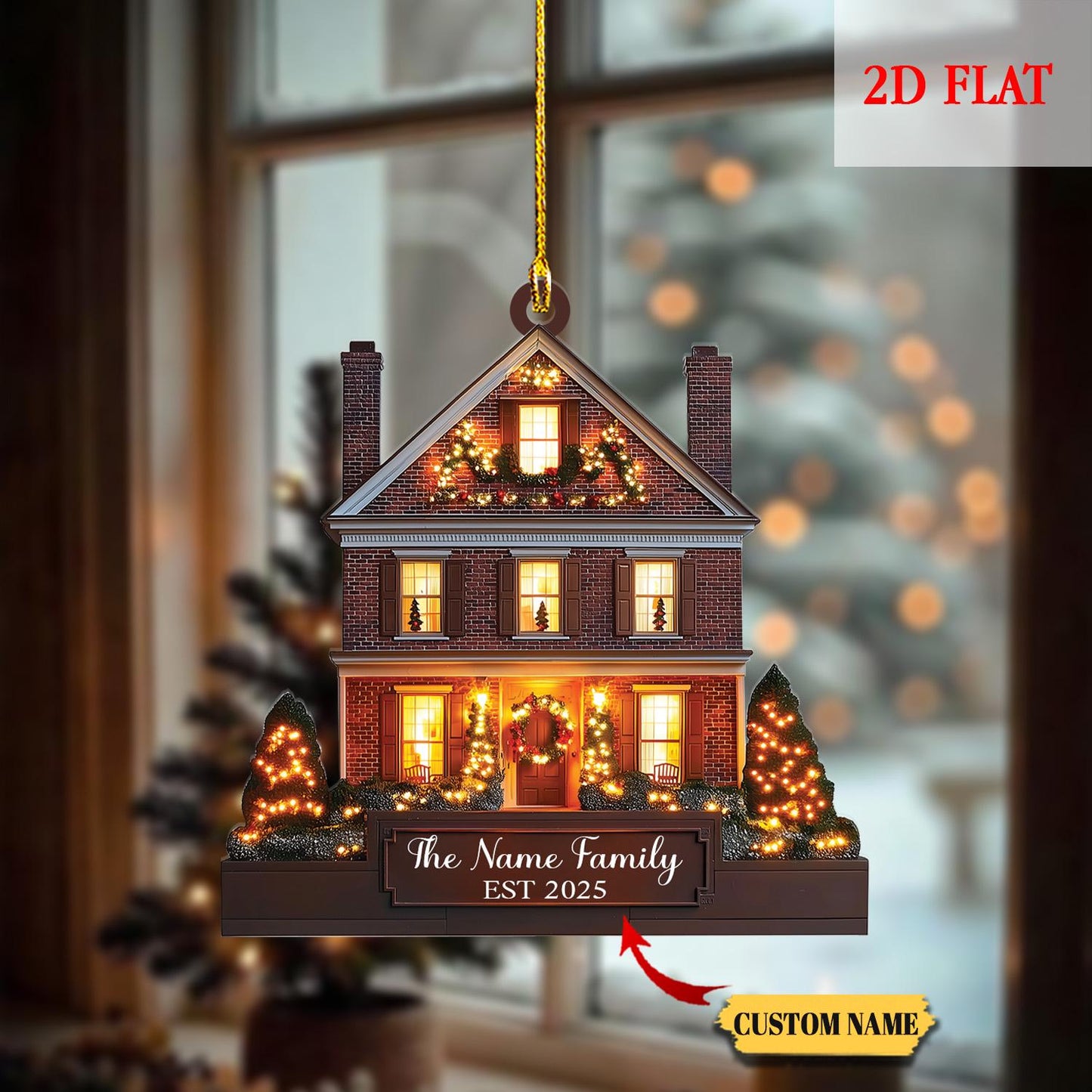 Personalized First Christmas In Our New Home Ornament Est. 2025, Custom Name Family, Ornament for Families or New Homeowners, Richmond Gift