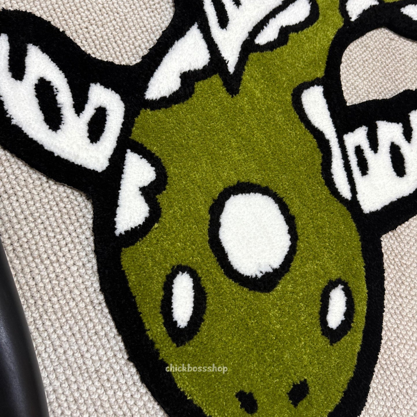 Colorful Koi Yin Yang Fish Rug | Purple - Green Yin Yang Rug | Custom Asian Tufted Rug