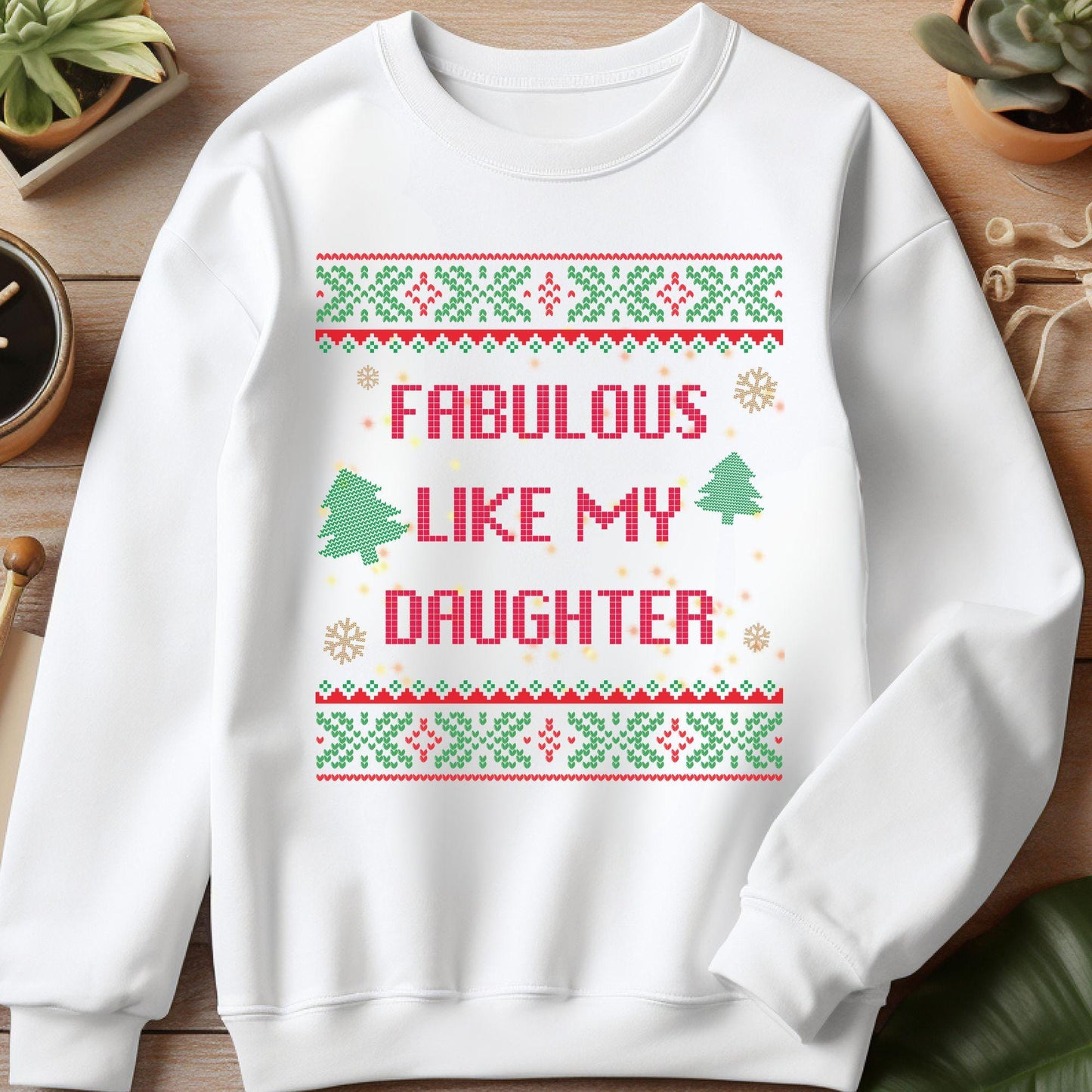 Dad Christmas Sweater Ugly Christmas Sweater Christmas Tree Shirt Secret Santa Gift Ideas Ugly Sweater Party Gift for Dad Merry and Bright