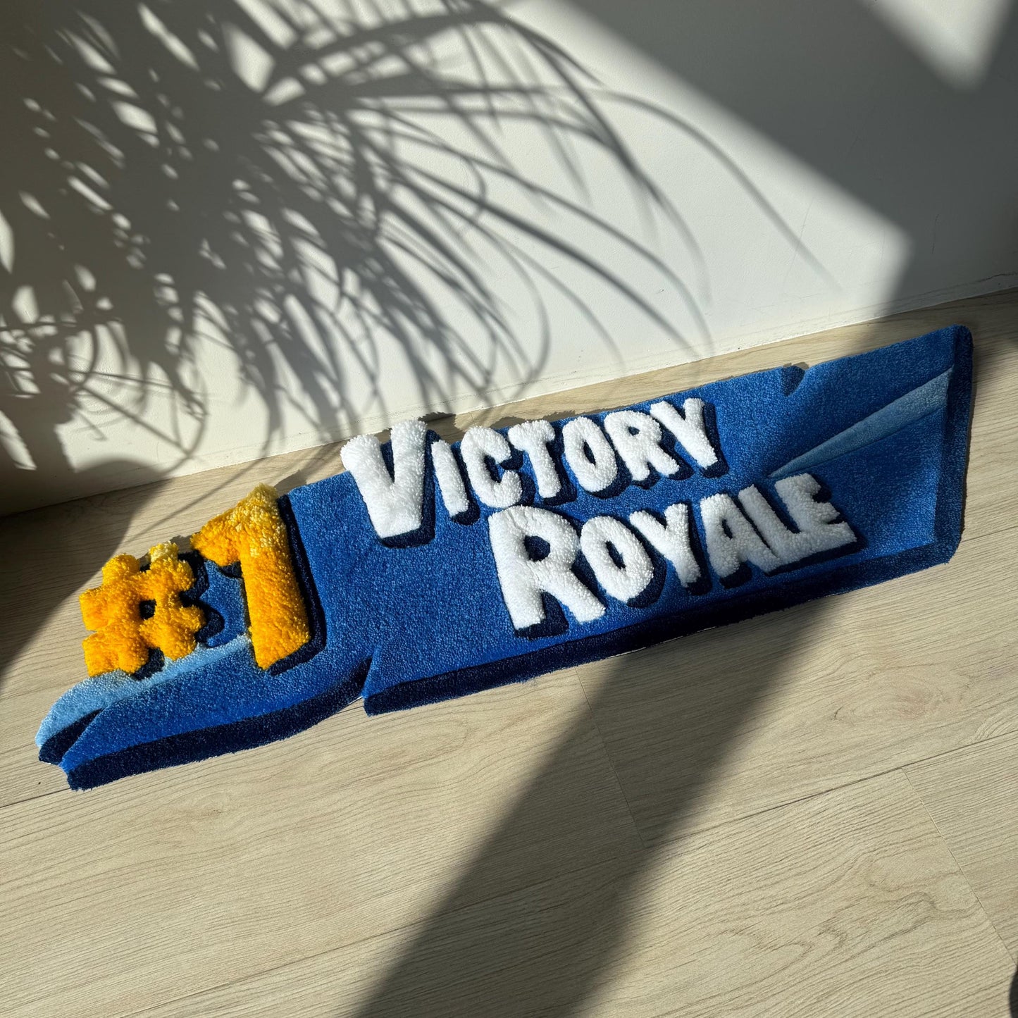 Handmade Tufted Gaming Rug: #1 Victory - Gamer Room Decor