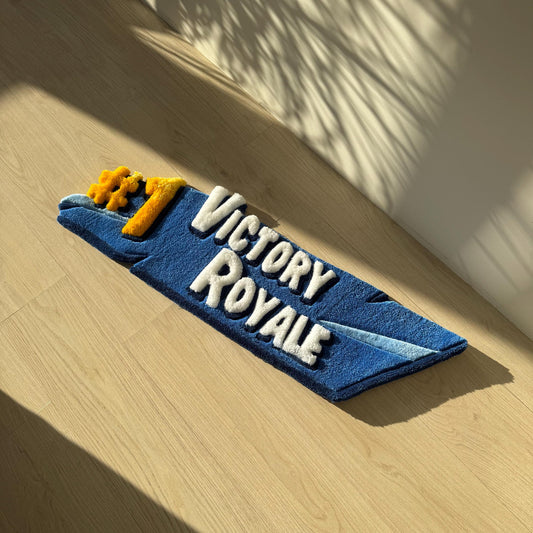 Handmade Tufted Gaming Rug: #1 Victory - Gamer Room Decor