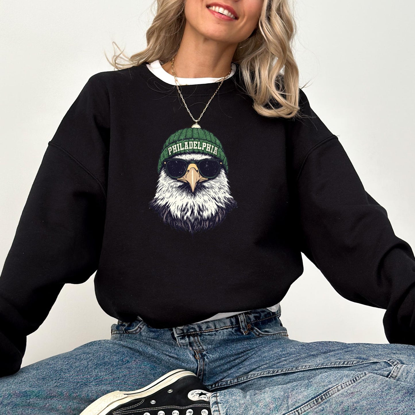 Retro Philadelphia Eagles Sweatshirt: Comfort Colors Football Fan Gear