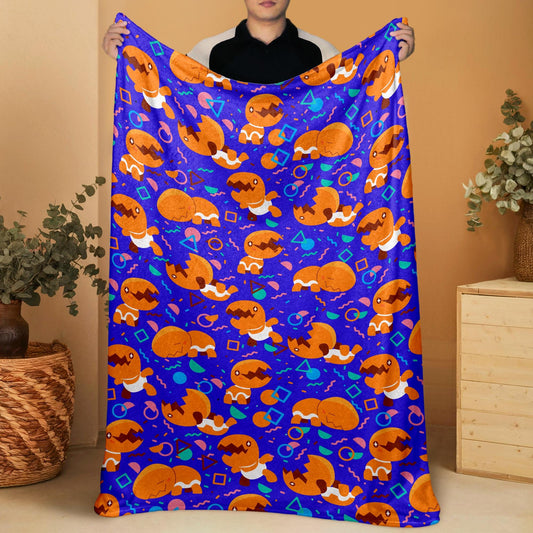 Trapinch Fleece Blanket, Cozy Soft Throw Blanket, Warm Cotton Baby Blanket, Family Blanket for Bedroom Decor, Cute Blanket Birthday Gift