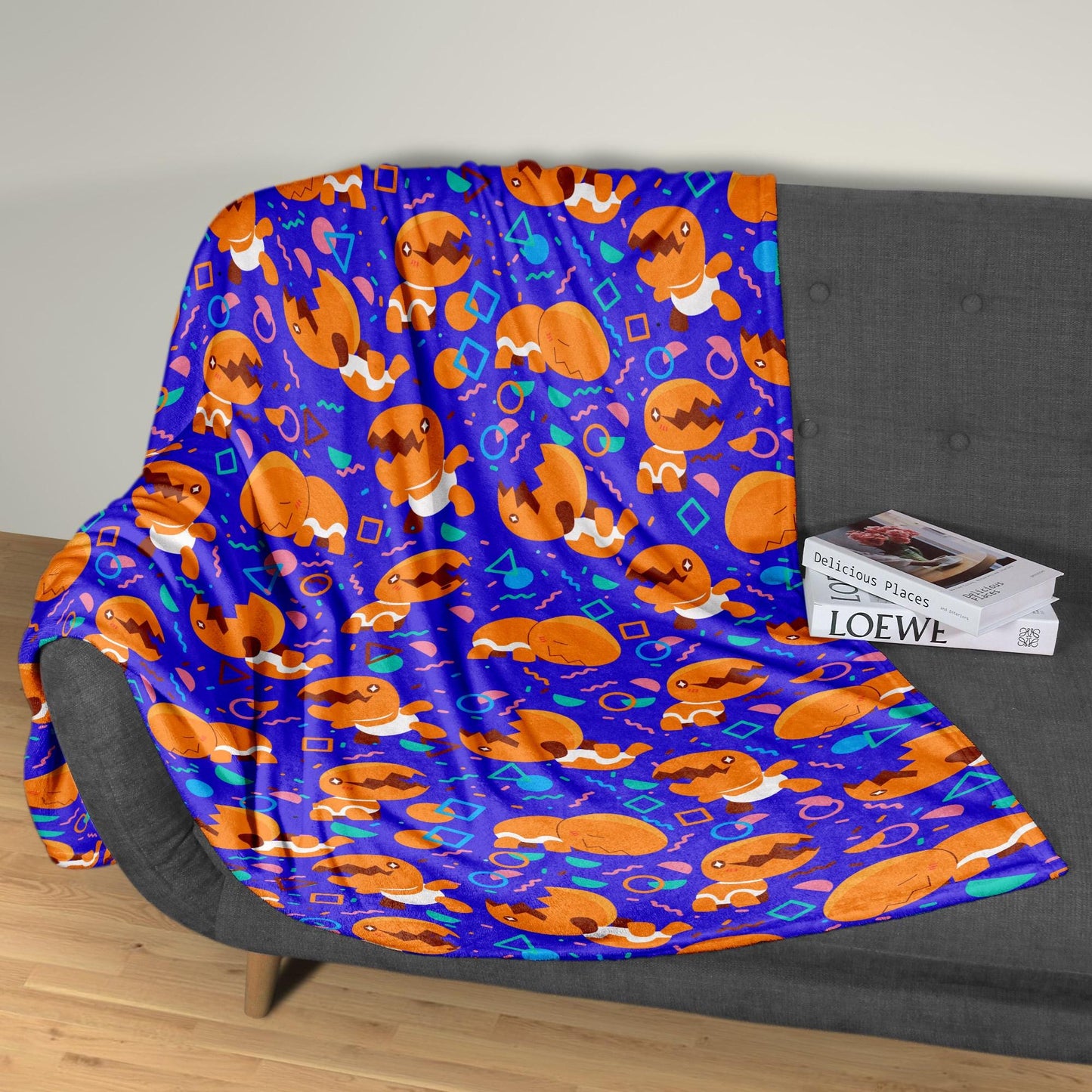 Trapinch Fleece Blanket, Cozy Soft Throw Blanket, Warm Cotton Baby Blanket, Family Blanket for Bedroom Decor, Cute Blanket Birthday Gift