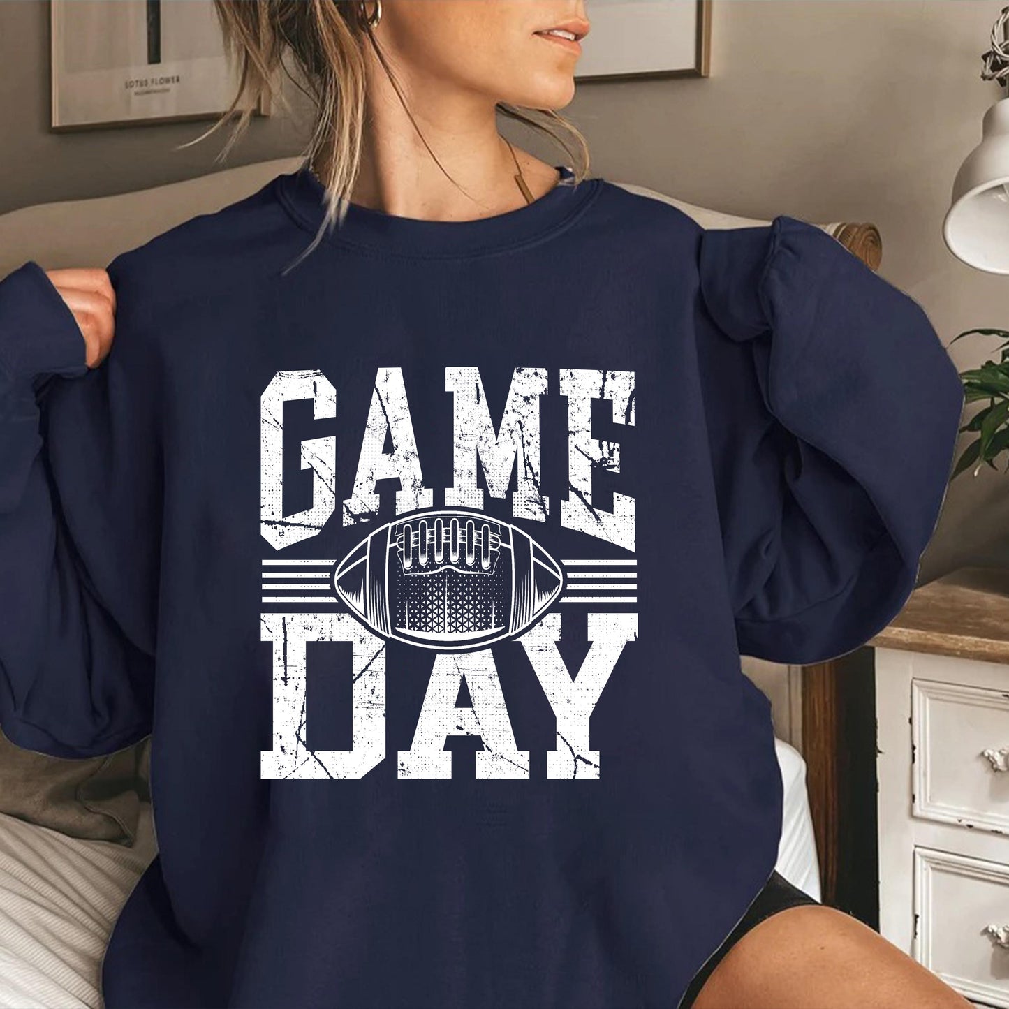 Game Day Football Sweatshirt, Vintage Sports Graphic Tee, Funny Game Day Shirt, Cozy Unisex Hoodie, Retro Football T Shirt Gift
