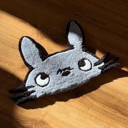 Cute Anime Character Rug | Handmade Tufted Floor Mat | Kawaii Cartoon Home Decor|custom rug/handmade rug/cartoon rug
