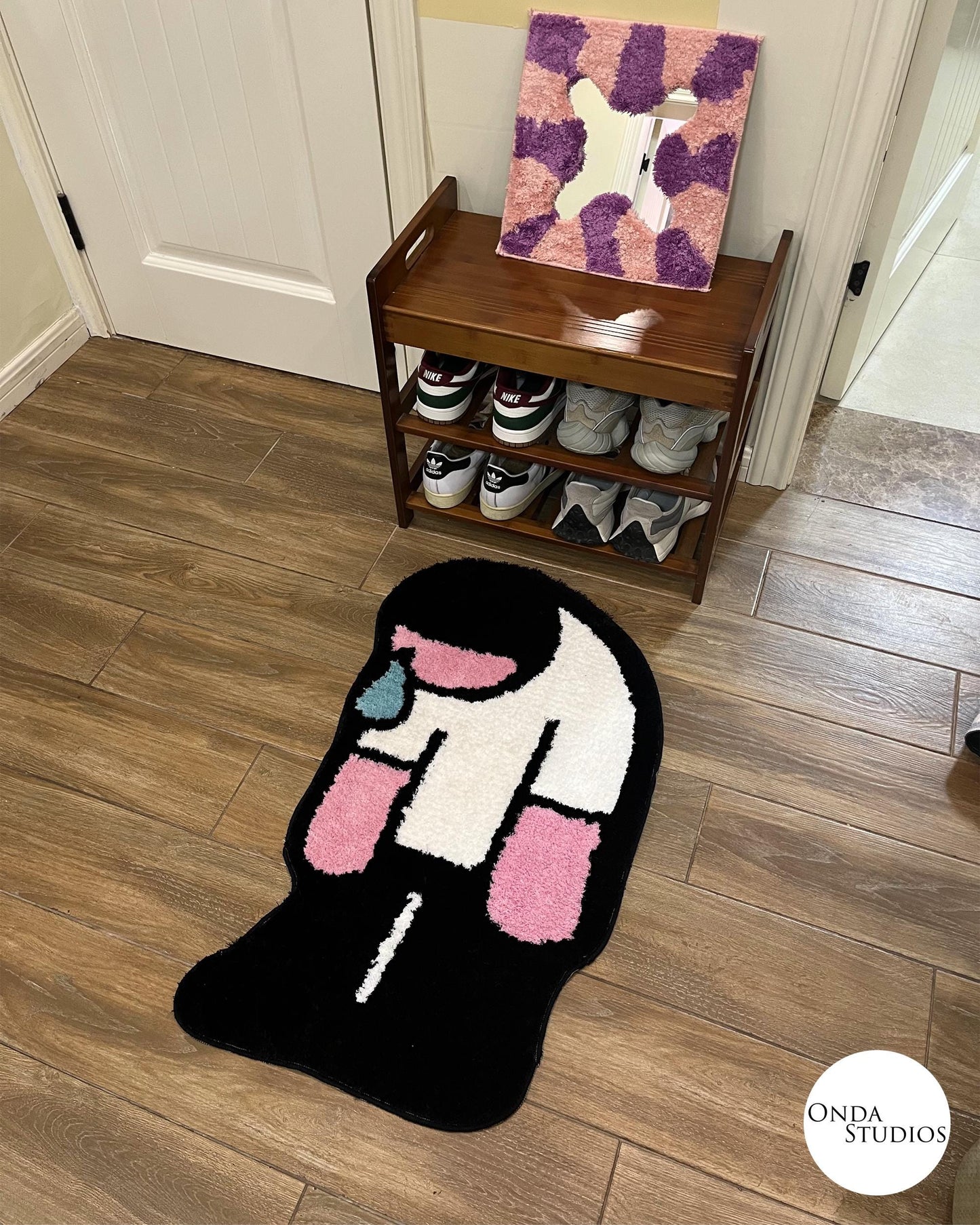 Tufted Sad Man Rug | Custom Rug, Handmade Rug, Tufted Rug, Cheap Rug, Cartoon Rug, Living Room Rug, Rug for Bedroom, Housewarming Gift