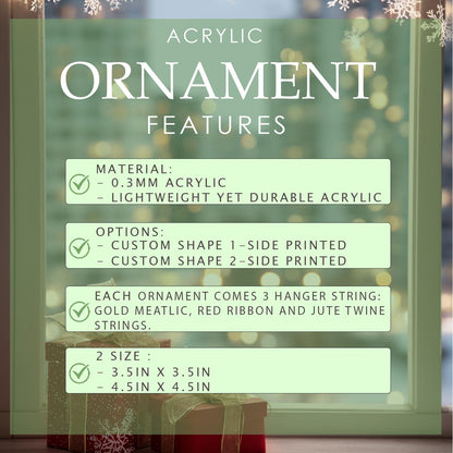 Personalized Restaurant Ornament Custom Name, Acrylic Christmas Decoration, Café House Ornament Gift for Chef Owner Food Lover Family