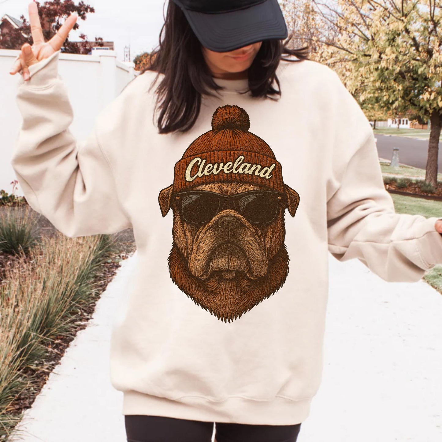 Cleveland Football Sweatshirt, Retro Sports Fan Shirt, Game Day Gift Tee, Cleveland Mascot Sweatshirt, Cleveland Football Fan Shirt